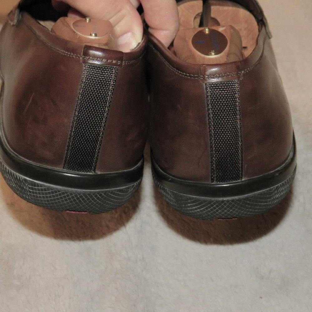 Prada Sport 1359 Brown Leather Rubber Sole Penny Loafers 9D - Picture 8 of 11